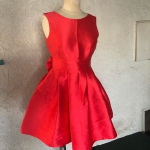 Neon Coral Kate Spade Mini Dress w/XLarge Bow